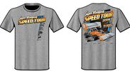 Gray T-shirt featuring a vintage car and "Speed Team" graphics.