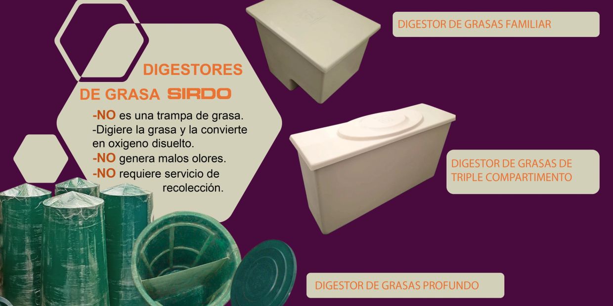 Digestores de grasa Sirdo que digieren grasa sin malos olores ni recolección.