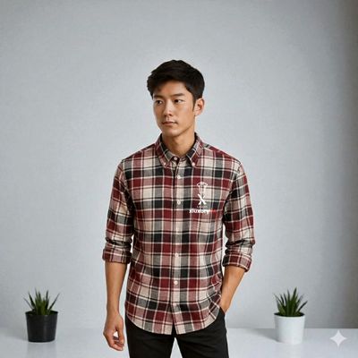 Casual plaid shirt for men 