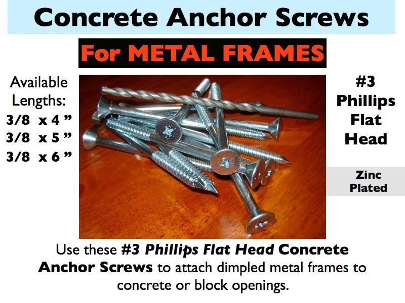 CONCRETE ANCHOR SCREWS