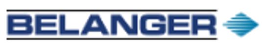 Logo with text 'BELANGER' and blue arrow graphic.