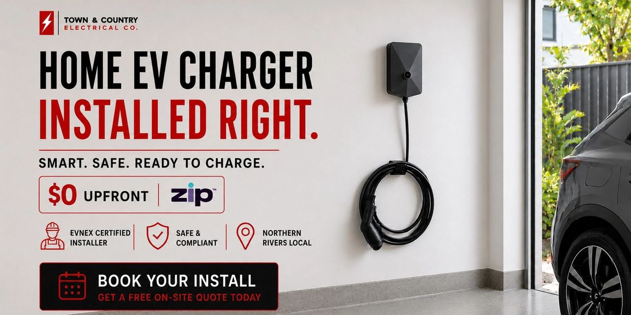 Ad for home EV charger installation with $0 upfront.
