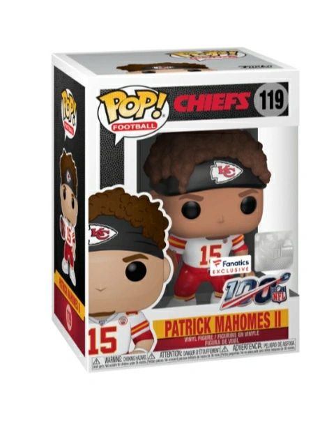 NFL Auction  Patrick Mahomes Gold Chase Edition Funko Pop (White