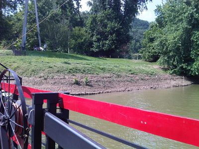 view from ferry on river