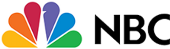 The colorful NBC peacock logo with the letters NBC.