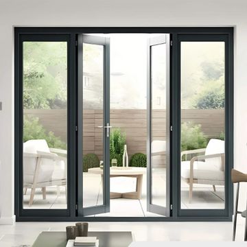 Aluminum french window door system with minimalist frame design