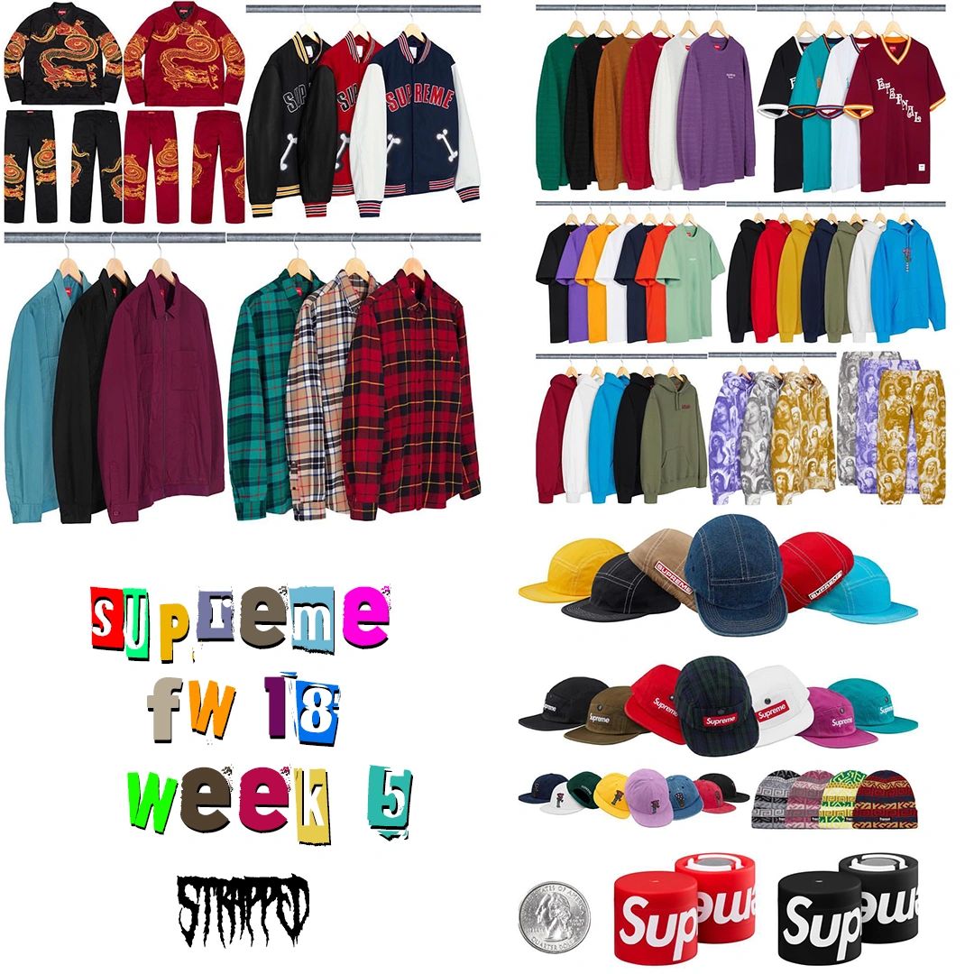 Supreme Fall/Winter 2018 Drop 5 Release Info