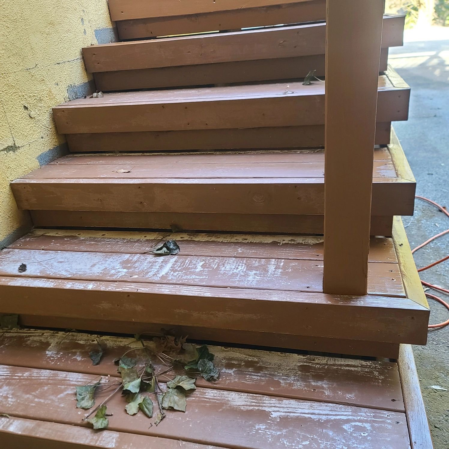 Brown steps before painting