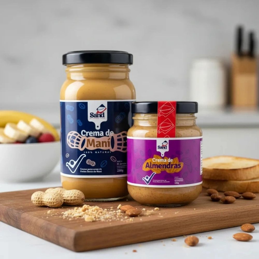 Frasco vidrio crema mani tapa plateada negra 230 gramos frasco crema almendras 120 gramos tapa 