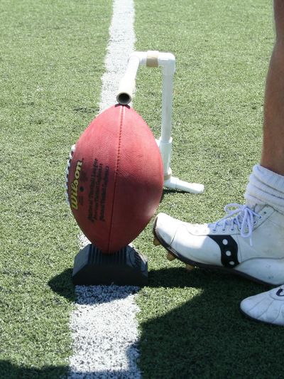 Foot Impact area (Sweet spot) of the football