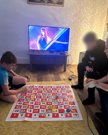Games night, snakes and ladders