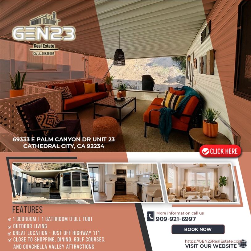 Cozy 1-bedroom unit with outdoor living in Cathedral City, CA.