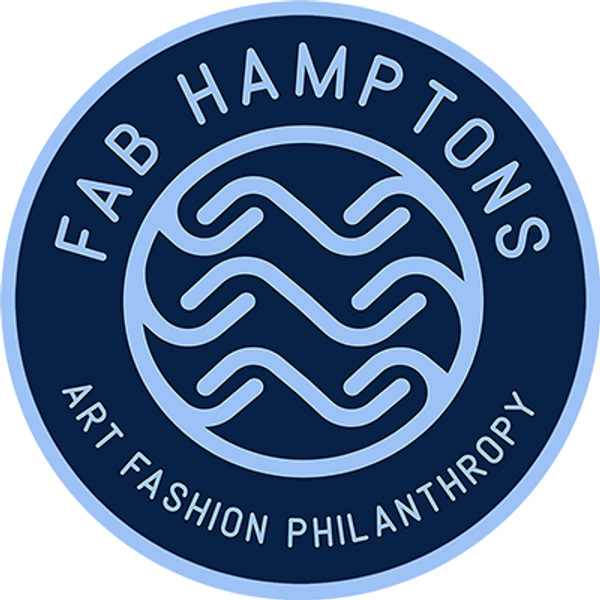 Logo of FAB Hamptons featuring art, fashion, and philanthropy themes.