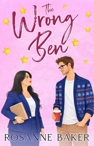 Romantic book cover featuring two people and the title The Wrong Ben.