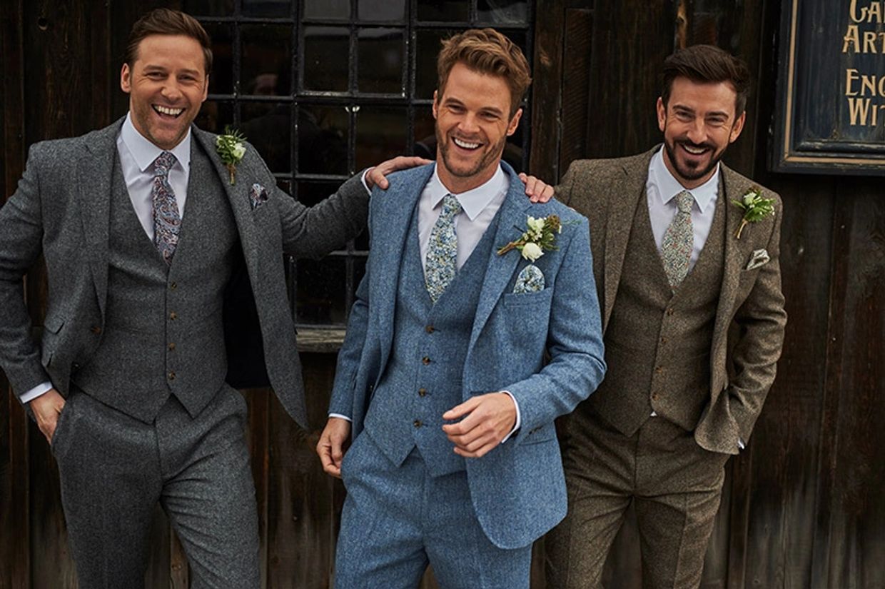 Peter Posh Appleton Men's Tweed Wedding Suit Hire - Limelight