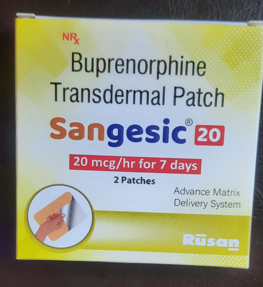 Sangesic Patch 20 mcg (Buprenorphine Patches)
Price: 2400
Call  7710050216 to order