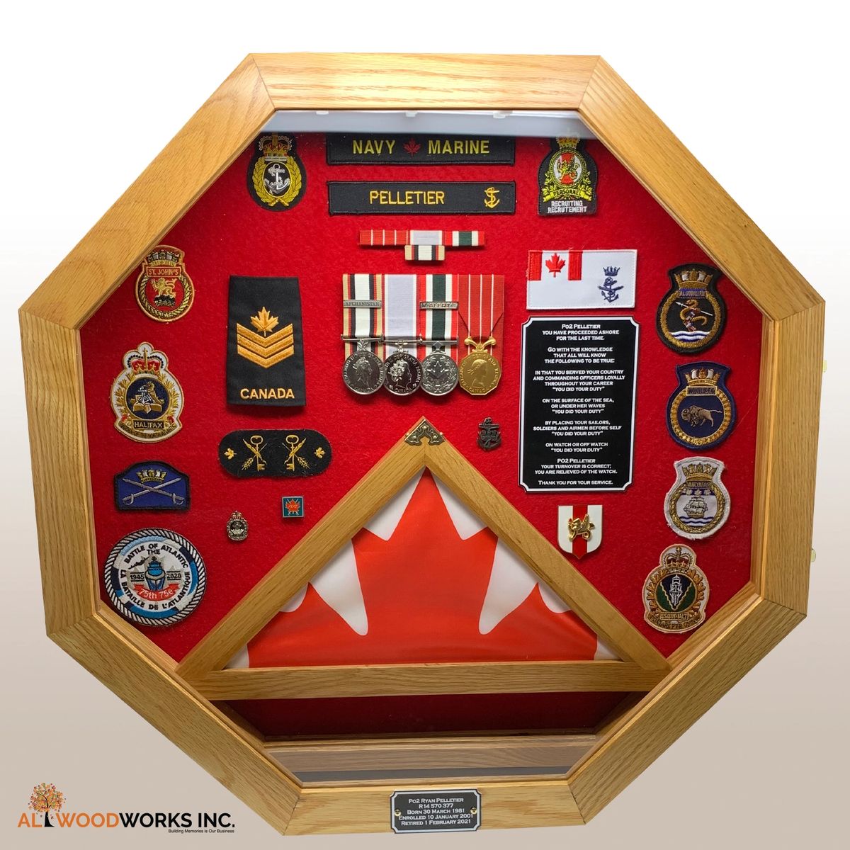 Military Octagon Shadow Box - 4
