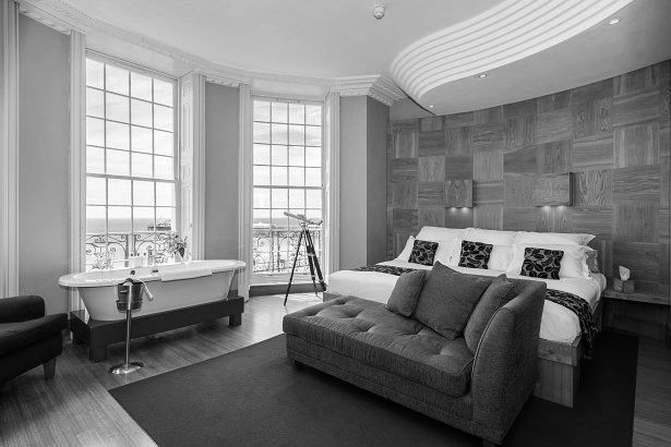 Sea view room at Drakes Hotel, Brighton, East Sussex
