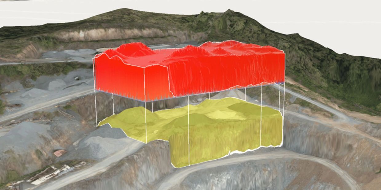 An image of volumetric data on a computer.