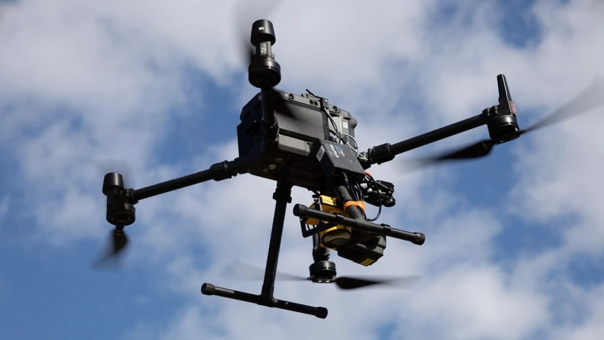 DJI Matrice 350 with Laser Falcon Sensor.