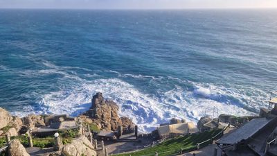 The Minack Theatre on a blustery winters day in Cornwall