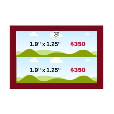 Column Ad – $350/month  (1.9 inches x 1.2 inches)