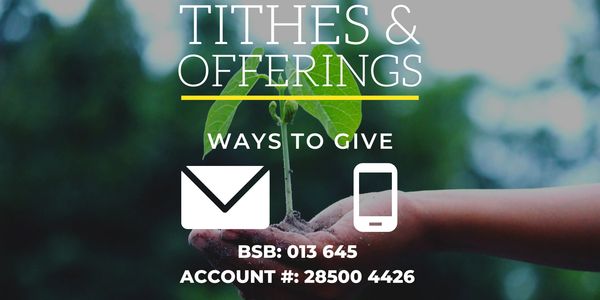 Tithes & and offerings offering giving church bank account