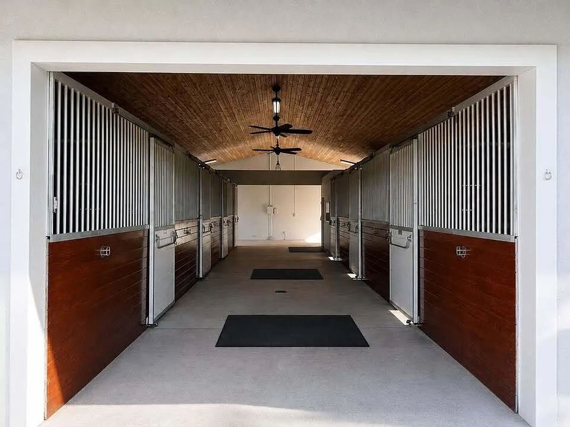 The seven-stall CBS barn aisle