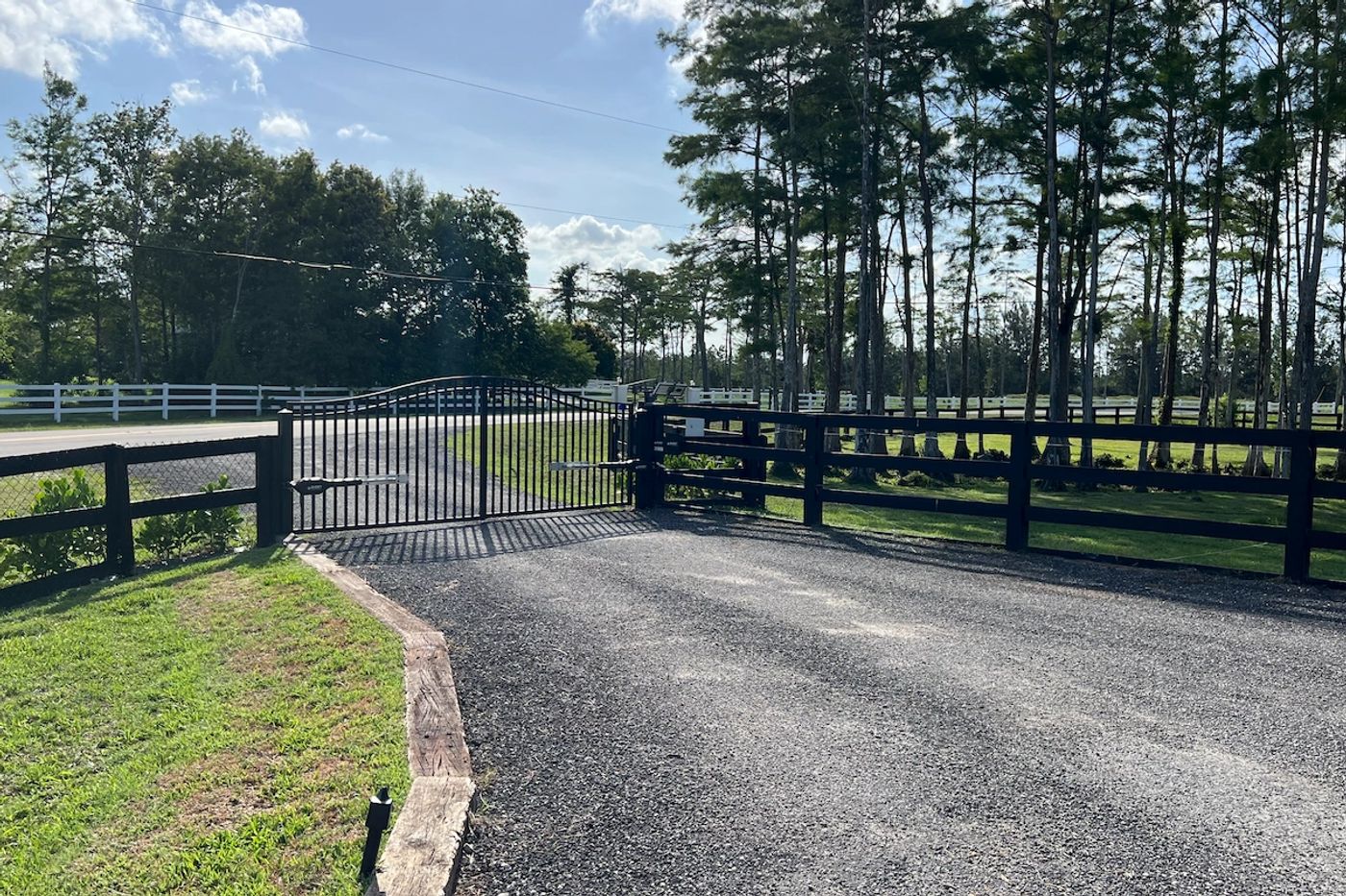 Private gated driveway