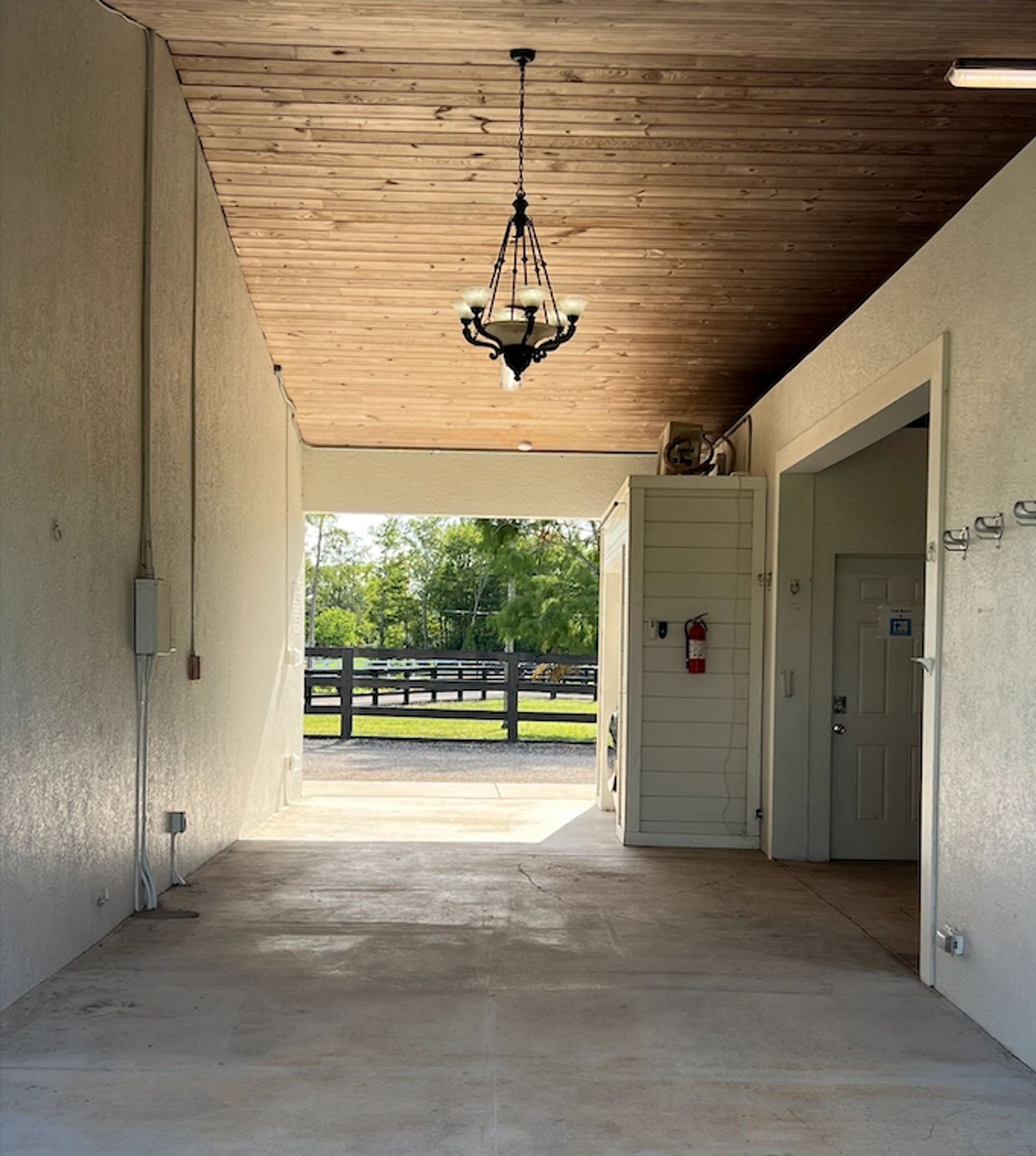 Breezeway looking out over the paddocks