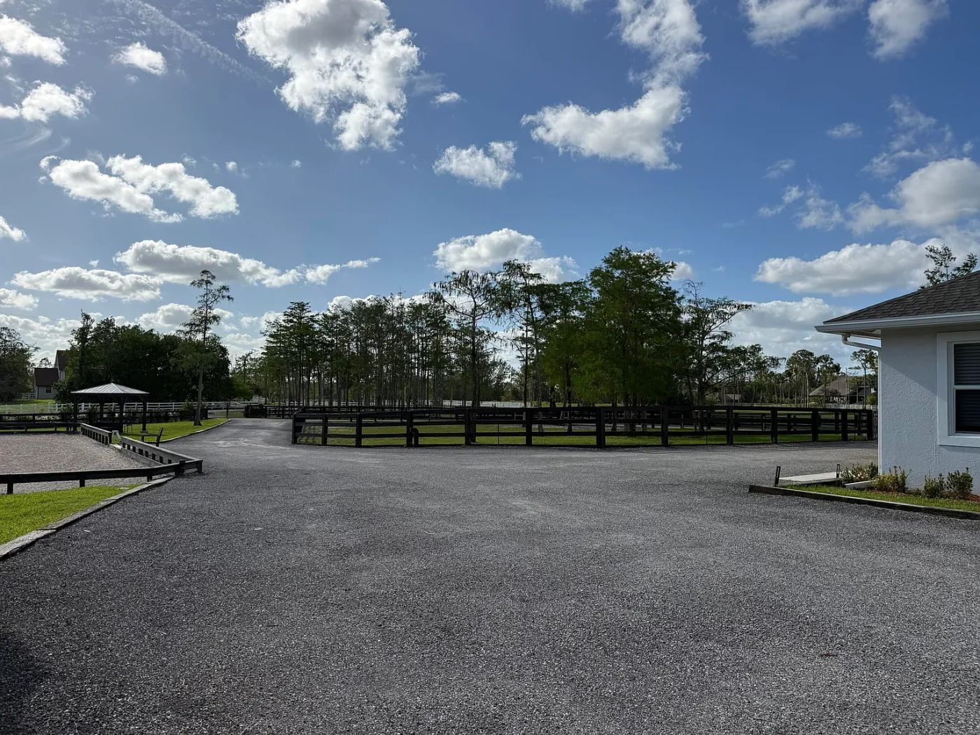 Paddocks and drive