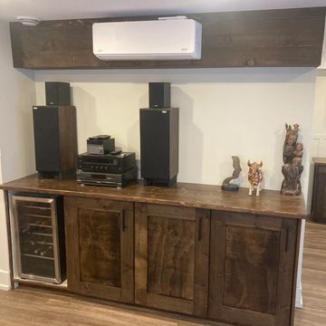 Console built in sur mesure pour rangement et display