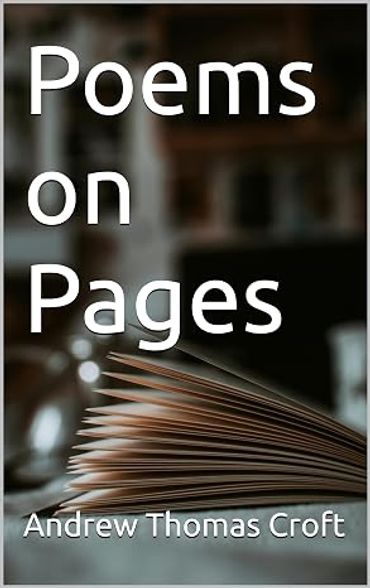 Book cover titled Poems on Pages by Andrew Thomas Croft.