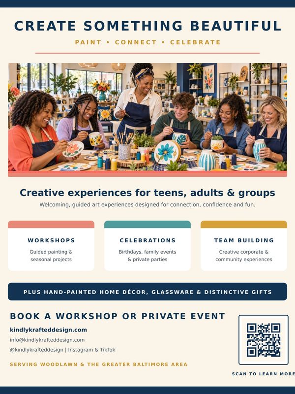 Group art workshop promoting creativity and connection.