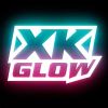 Glowing text logo saying 'XX Glow' with neon effect.