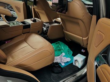 Before our team detailed this dirty Range Rover Autobiography interior