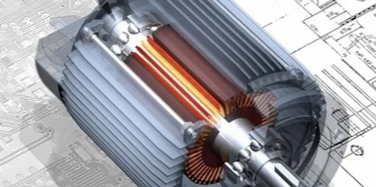 This picture represents an electric motor frame. 
