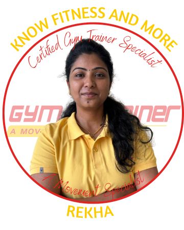 Certified gym trainer Rekha promoting fitness and movement.