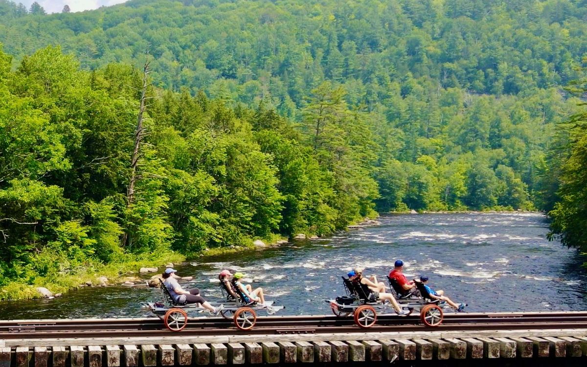 Railbiking tour is an immersion in the beauty of the Adirondacks