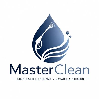 Logo of MasterClean, a pressure washing and office cleaning service.