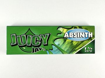 Green Juicy Jay's Absinth flavored rolling papers pack.