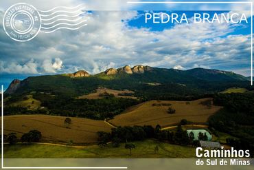 Cartão postal da Serra da Pedra Branca, Conceição das Pedras, Minas Gerais, Caminhos do Sul de Minas