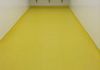 nice bright yellow floor with white walls by dk-hygienic-cladding.co.uk
