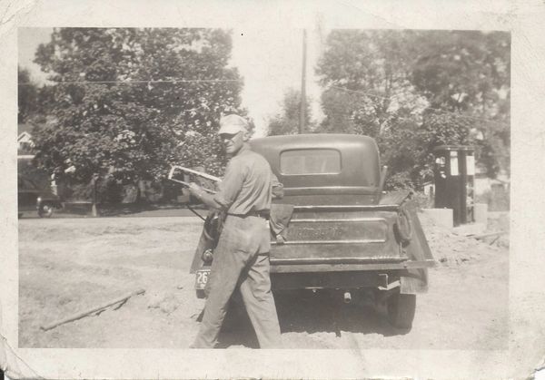 An old photo of a Plymouth truck