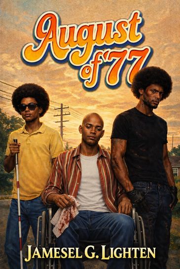 Book cover of August of '77 by Jamesel G. Lighten.
