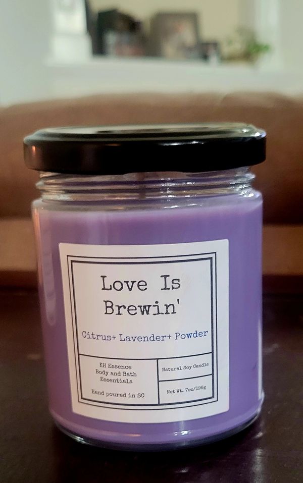 Love Is Brewin' Soy Candles
Net wt. 7oz 