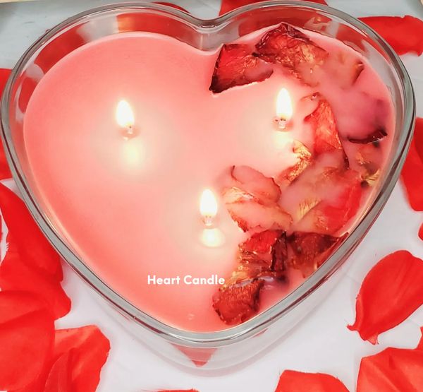 Heart shaped Soy Candles 
Net wt. 14oz