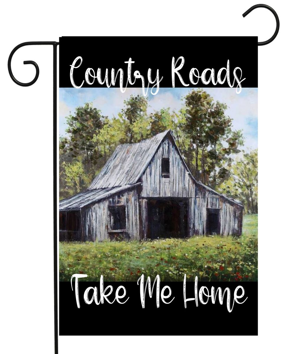 Country Roads Take Me Home Garden Flag Wholesale Package of Three