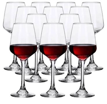 Traditional wine glasses offering beauty, balance, and versatility. Spritz glasses as well. 