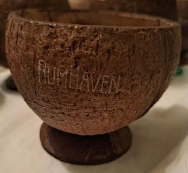 Limited Number (12)  coconut cups adding authentic island charm to any signature cocktail. 